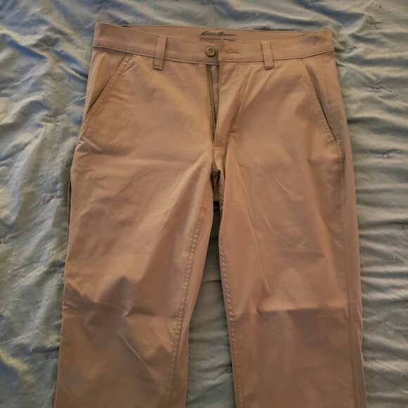 Eddie Bauer Men's Horizon Guide Chino Pants - Slim (32x30, Light Khaki) - Picture 1 of 11